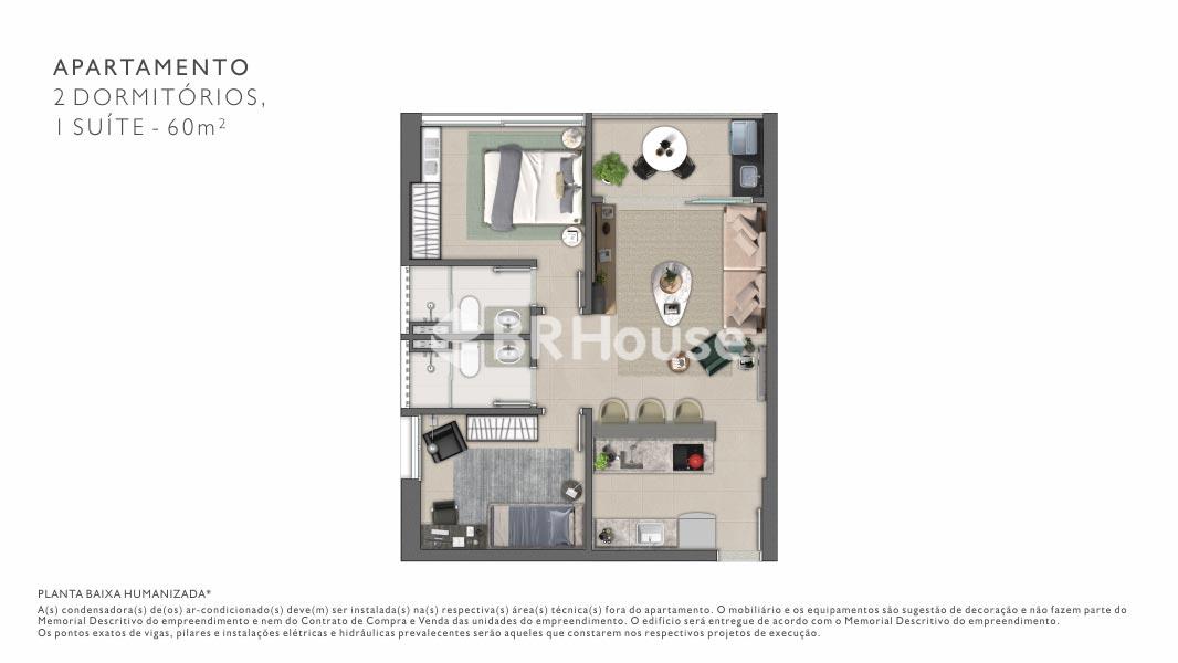 Vista – Plantas – Apartamento 1 Quarto - 41 m²