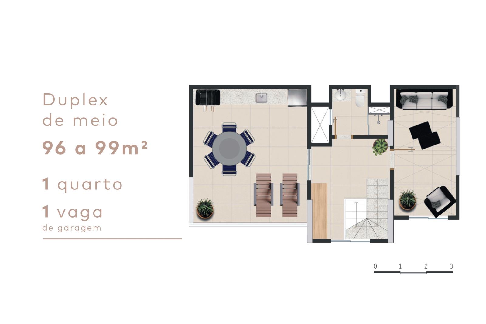 Duplex de meio - 2º piso - Max Premium